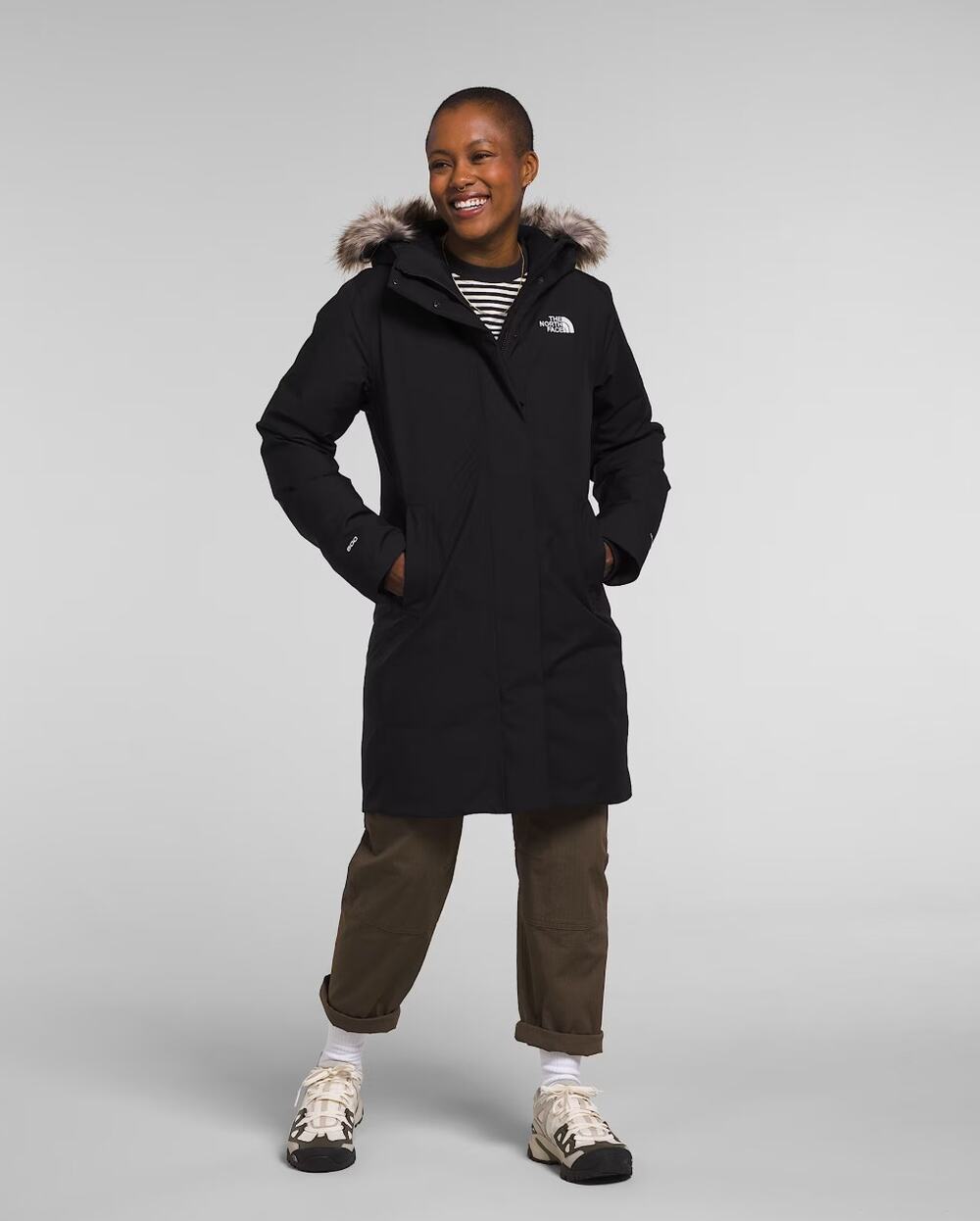 THE NORTH FACE Arctic Parka Jacket 550 Down TNF Black Sz M $400